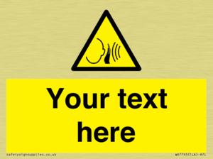 Custom warning sudden loud noise